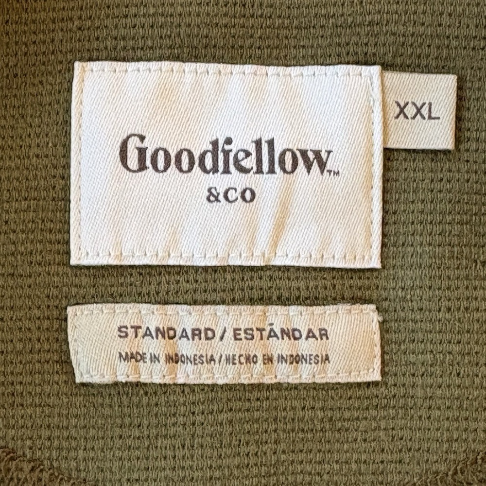 Goodfellow & Co XXL Olive Waffle Knit Henley Long Sleeve Thermal Shirt Layer EUC - Picture 4 of 12